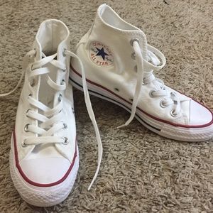 White converse high top sneakers